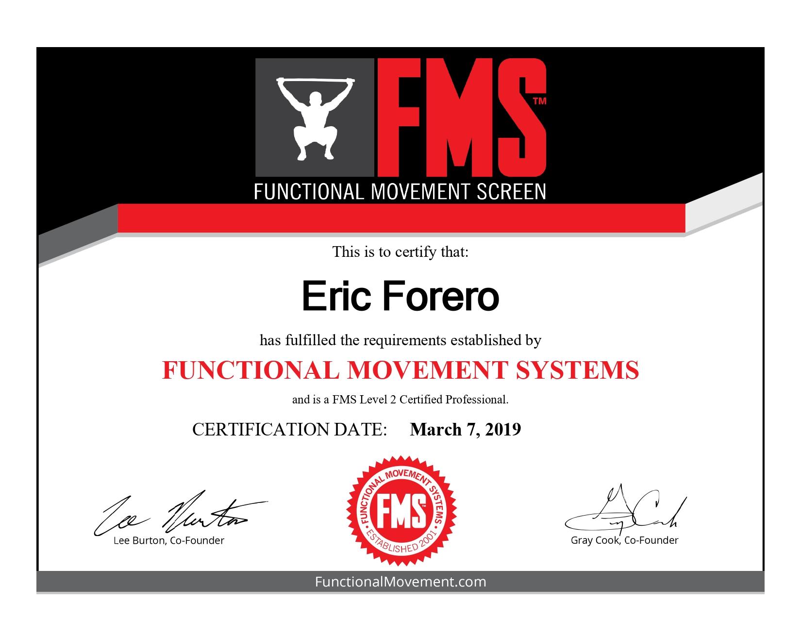 FMS Level 2 Certification Exam page 0001