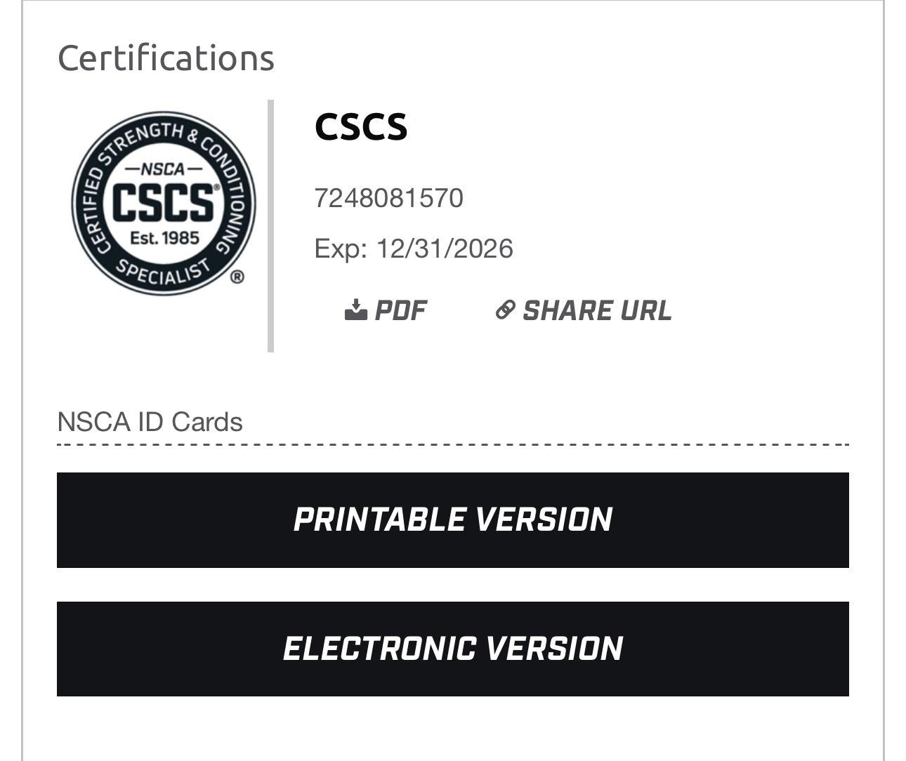 Certified Personal Trainer